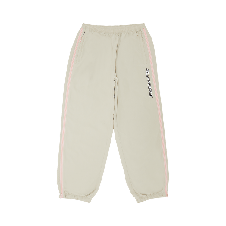 Supreme Contrast Zip Warm Up Pant 'Tan'