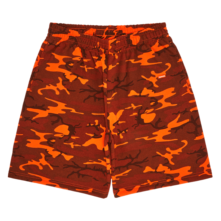 Supreme Small Box Sweatshort 'Bright Orange Camo'