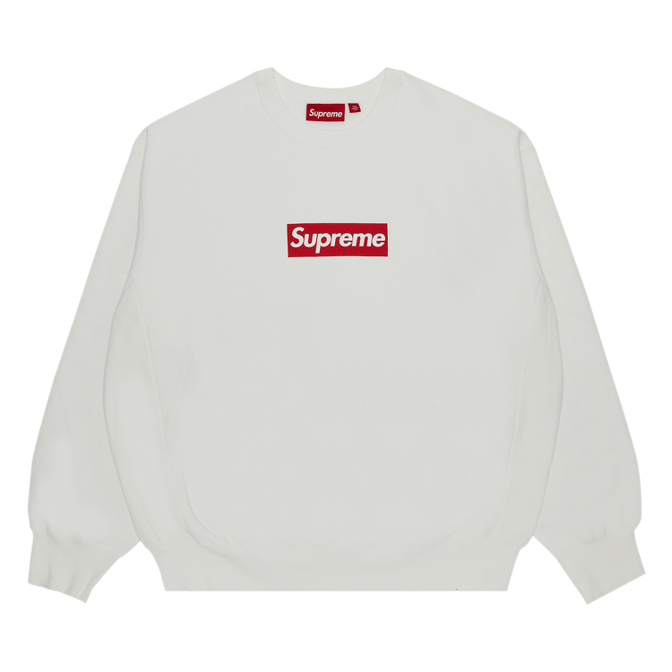 Supreme Washed Box Logo Crewneck 'White'