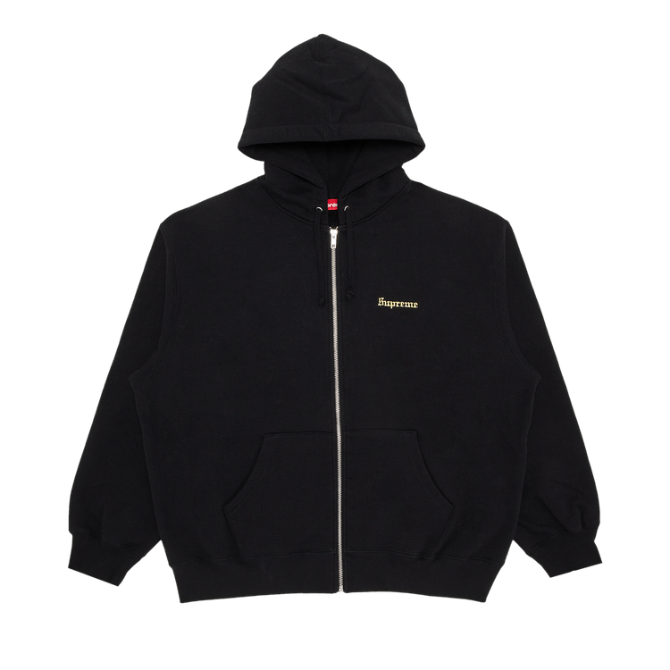 Supreme Crest Zip Up Hooded Sweatshirt 'Black'