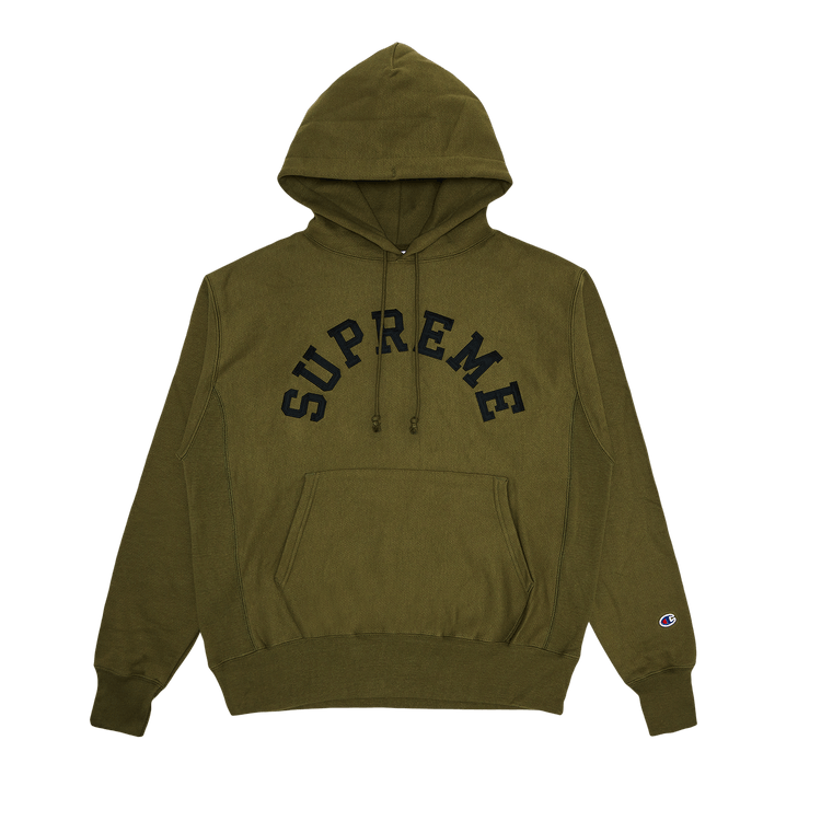 Supreme Champion Hooded Sweatshirt 'Olive'