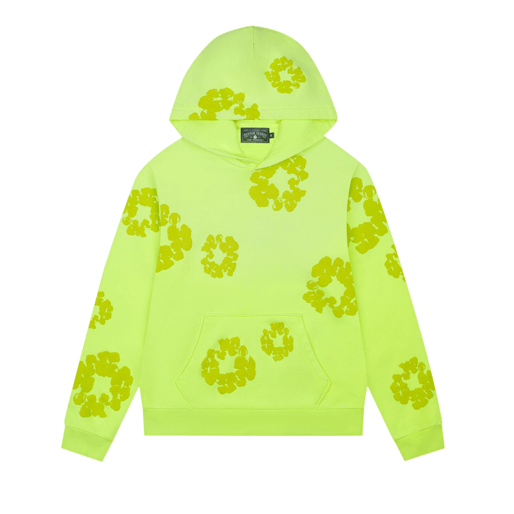 Denim Tears Mono Cotton Wreath Hoodie 'Neon Green'