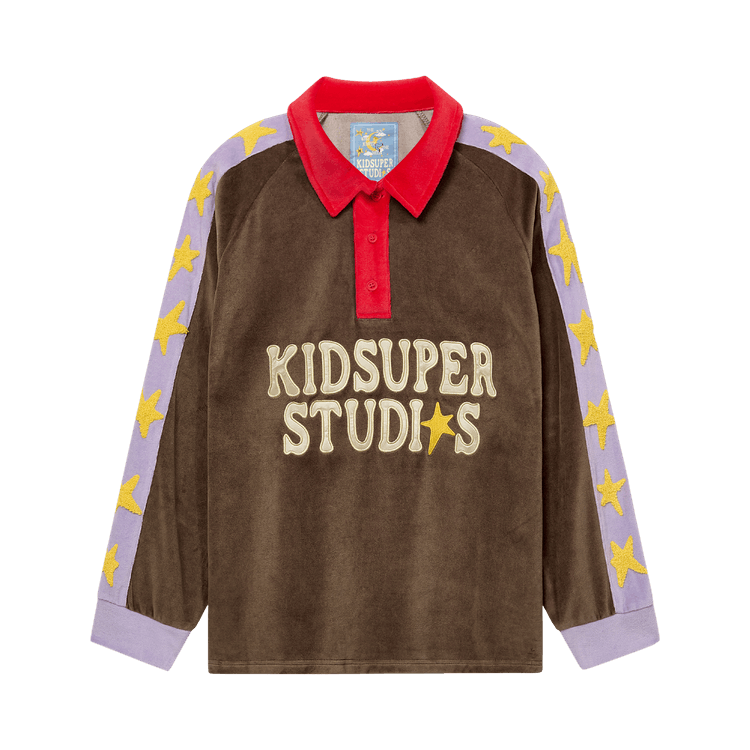 KidSuper Velour Stars Rugby 'Brown'
