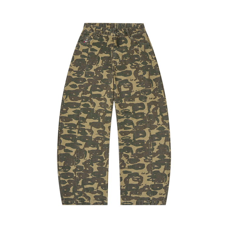KidSuper Face Camo Wide Leg Jean 'Dark Green'