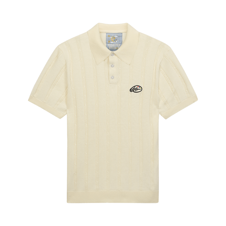KidSuper Painters Logo Knit Polo 'Cream'