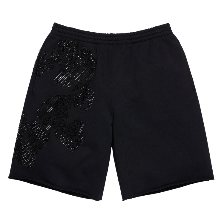 Denim Tears Biggie Rhinestone Cotton Wreath Sweatshort 'Black'