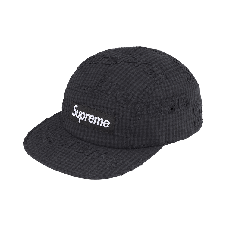 Supreme Monogram Gingham Camp Cap 'Black'