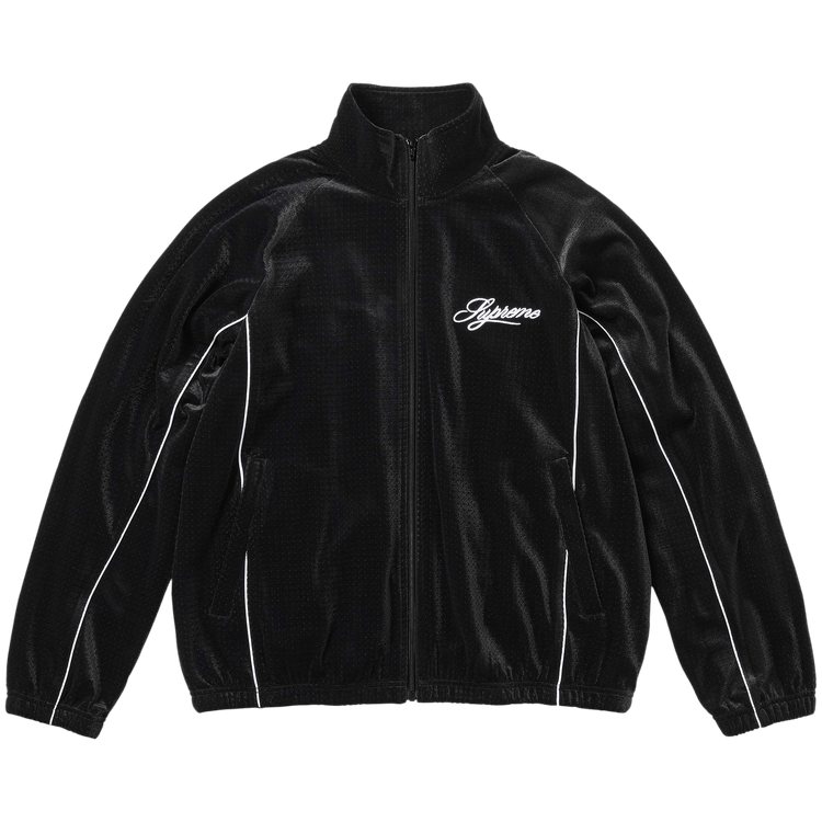 Supreme Velour Mesh Track Jacket 'Black'