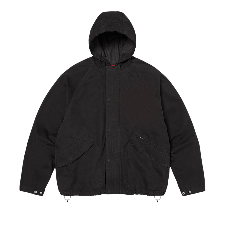 Supreme Hooded Raglan Jacket 'Black'