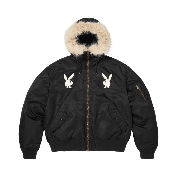 Supreme x Playboy Hooded Ma-1 'Black'