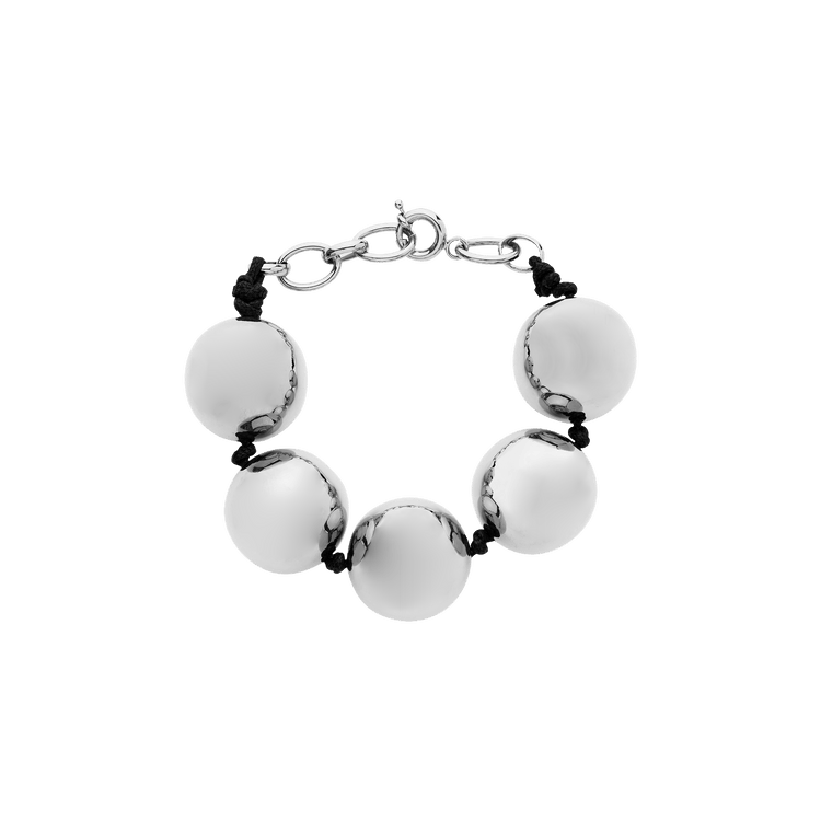 D'heygere XL Ball Bracelet 'Silver/Black'
