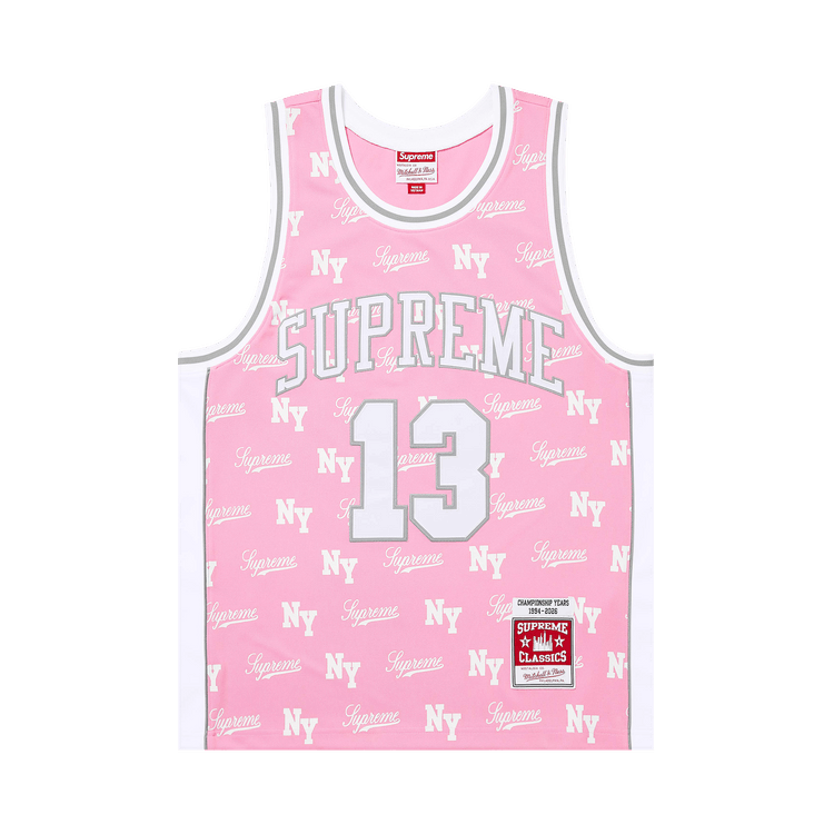Supreme x Mitchell & Ness Monogram Jersey 'Pink'