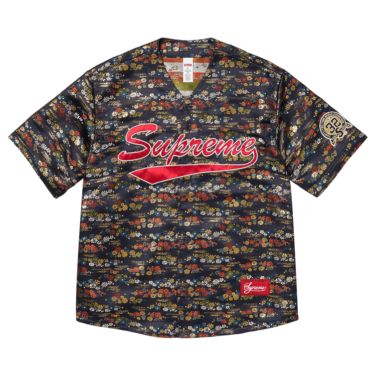 Supreme Floral Jacquard Jersey 'Navy'