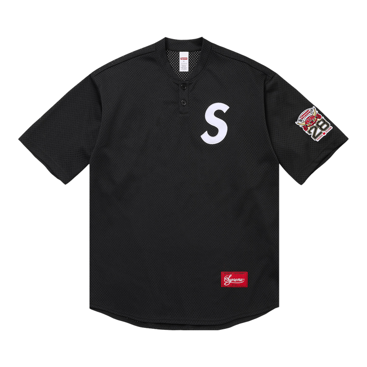 Supreme Shop S Logo Henley 'Black Tokyo'