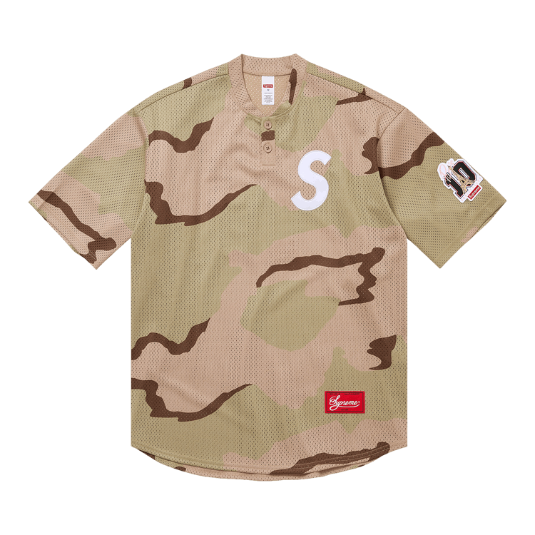 Supreme Shop S Logo Henley 'Desert Camo Paris'