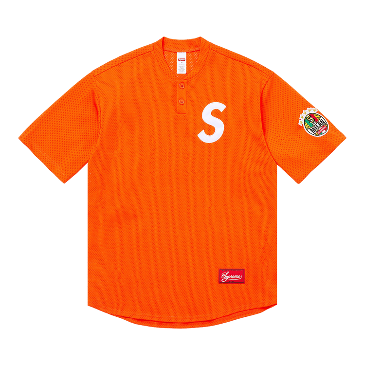 Supreme Shop S Logo Henley 'Orange Milan'