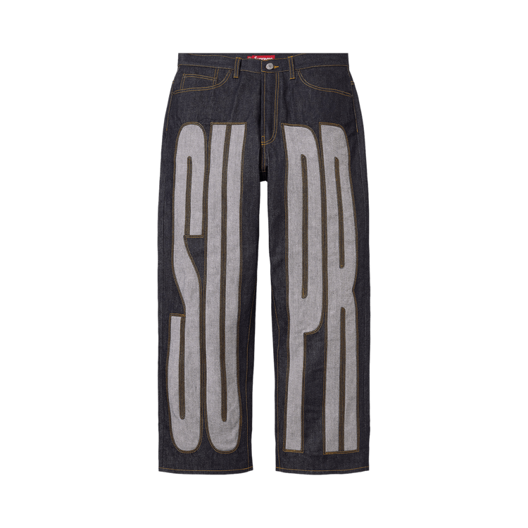 Supreme Inset Spellout Baggy Jean 'Rigid Indigo'