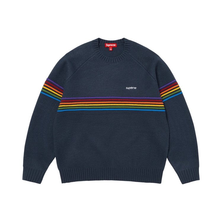 Supreme Raised Stripe Sweater 'Navy'