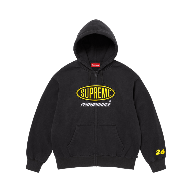 Supreme Performance Zip Up Hooded Sweatshirt 'Black'