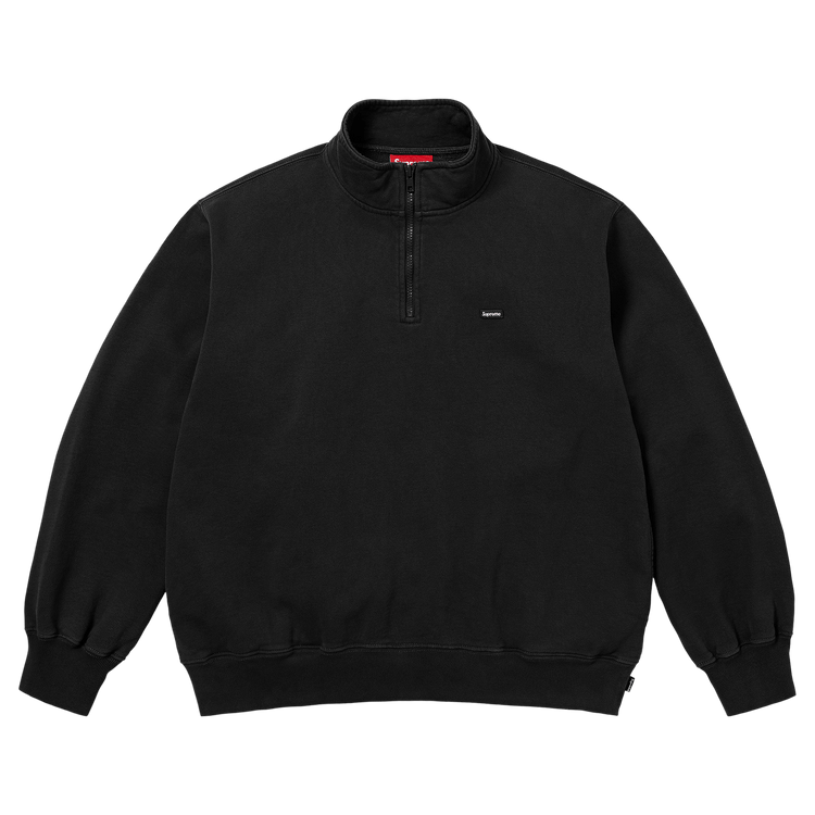 Supreme Small Box Half Zip Pullover 'Black'