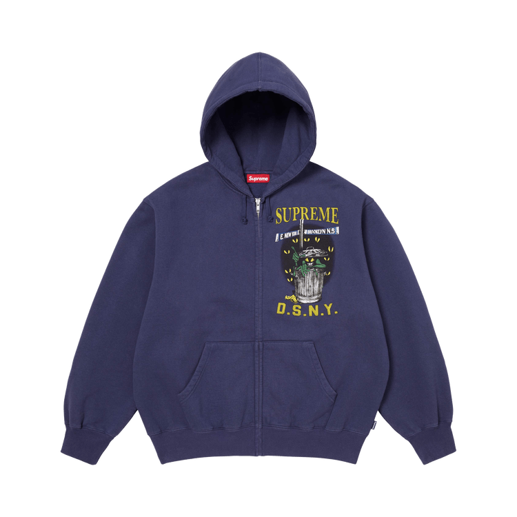 Supreme x Dsny Zip Up Hooded Sweatshirt 'Washed Navy'