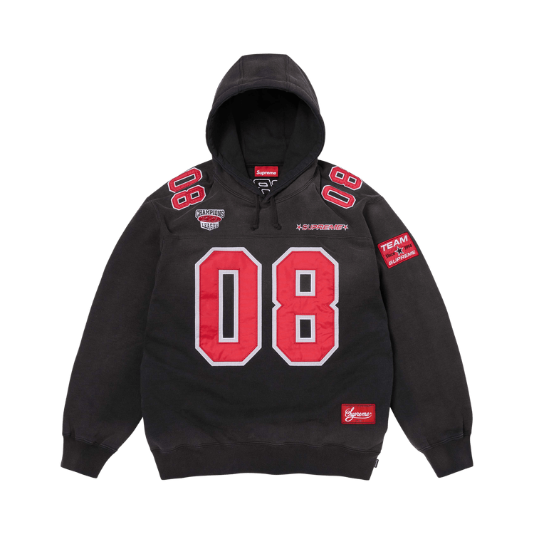 Supreme Jersey Hooded Sweatshirt 'Black'
