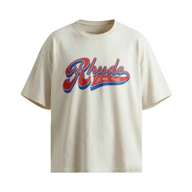 Rhude Pit Stop Tee 'Vintage White/Red/Blue'