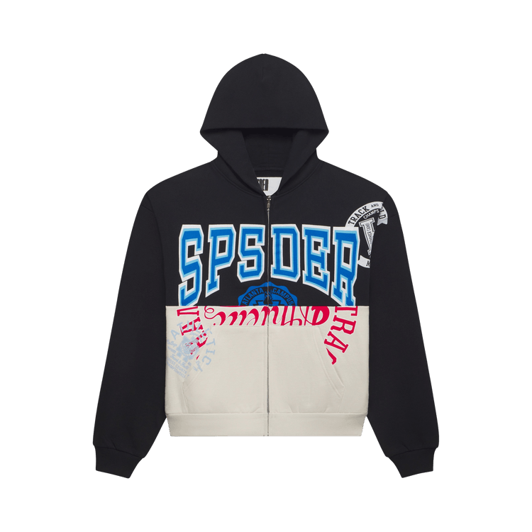 Sp5der Campers Field Zip Hoodie 'Onyx'