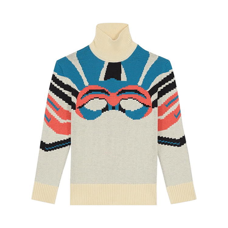 BLUEMARBLE Jacquard Mockneck Wool Jumper 'Yellow'