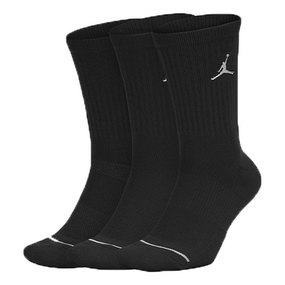 Air Jordan Everyday Max Crew Basketball Sports Socks 3 Pairs 'Black'
