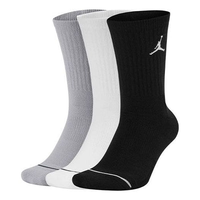 Air Jordan Everyday Max Crew Sports Socks Couple Style 'Black White Gray'