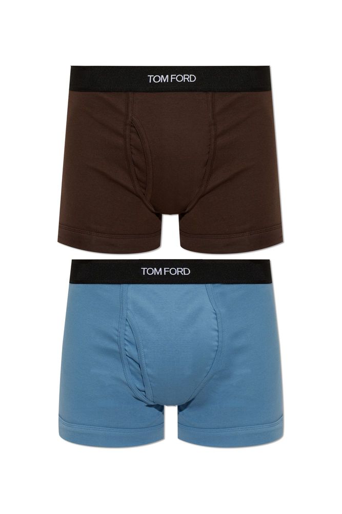 Tom Ford Logo Waistband Pack Of Two Boxers