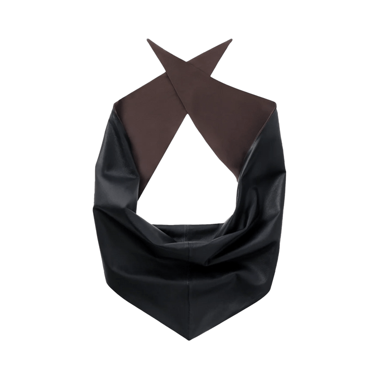Lemaire Leather Triangle Scarf 'Black'
