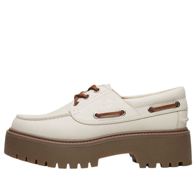(WMNS) Timberland Stone Street Platform Boat 'Off-White Nubuck'