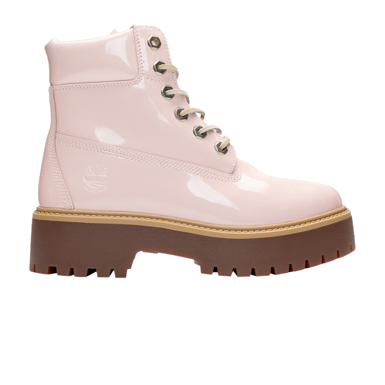 Timberland Wmns 6 Inch Stone Street Waterproof Boot 'Patent Leather - Light Pink'