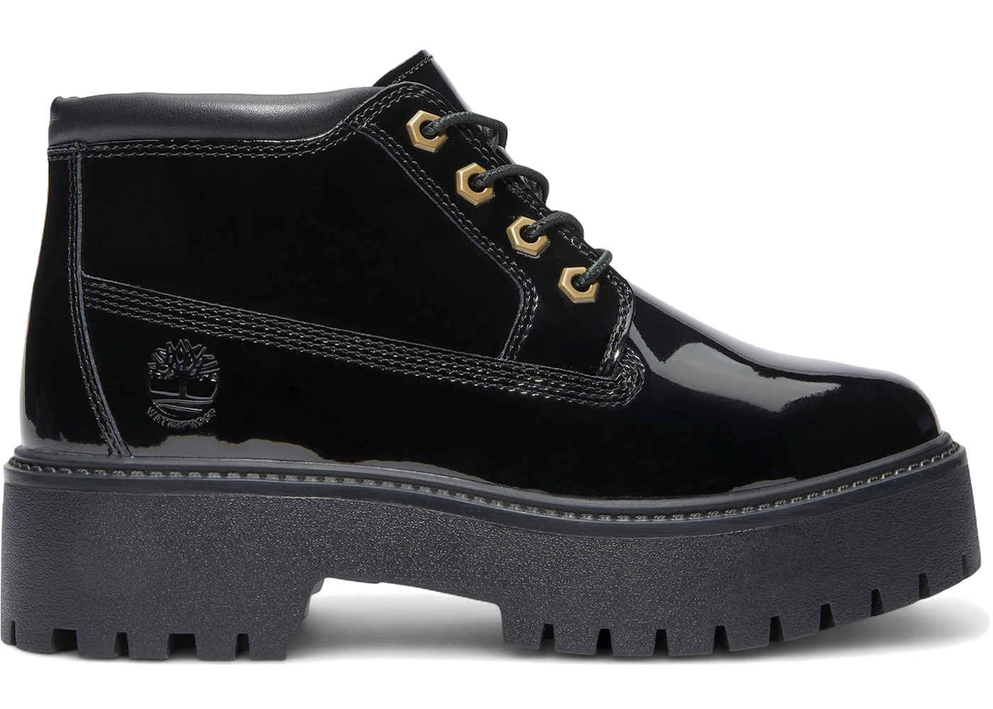 Timberland Stone Street Platform Chukka Black Patent Leather (Women's)