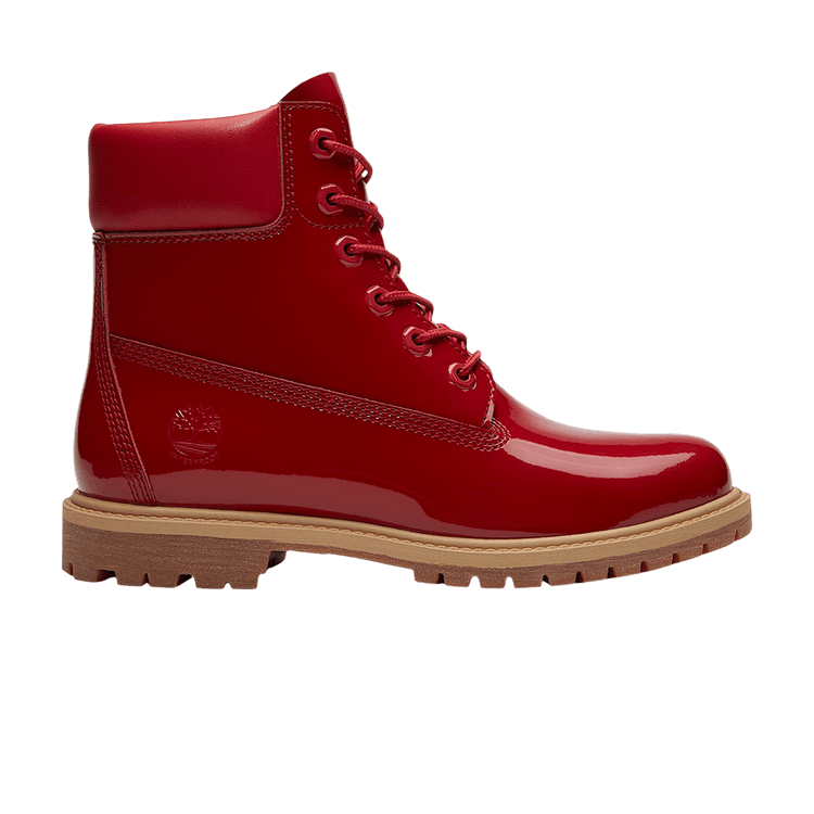 Timberland Wmns 6 Inch Premium Waterproof Boot 'Red Patent Leather'
