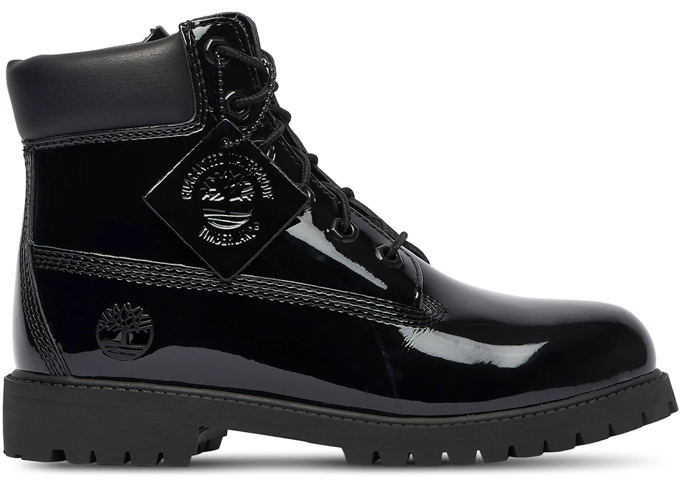 Timberland 6" Premium Waterproof Patent Boots Black (GS)