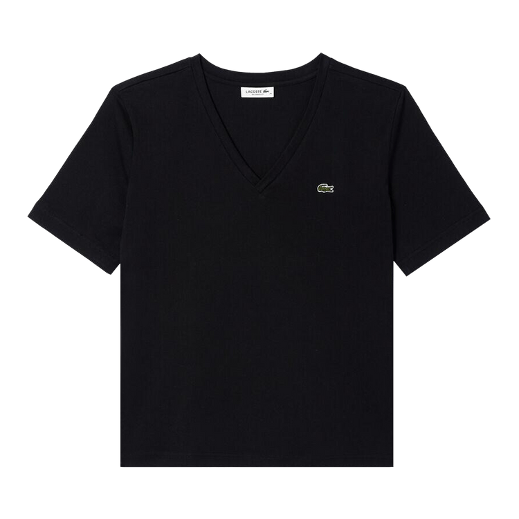 Lacoste Relaxed Fit Soft Cotton V Neck T-Shirt 'Black'