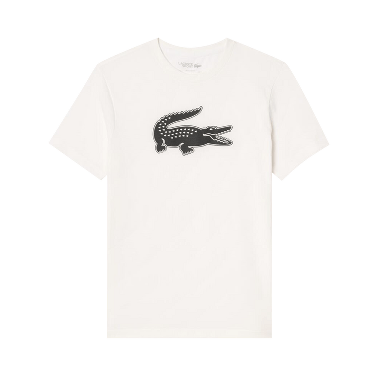 Lacoste Ultra Dry Logo Sport T-Shirt 'White/Black'