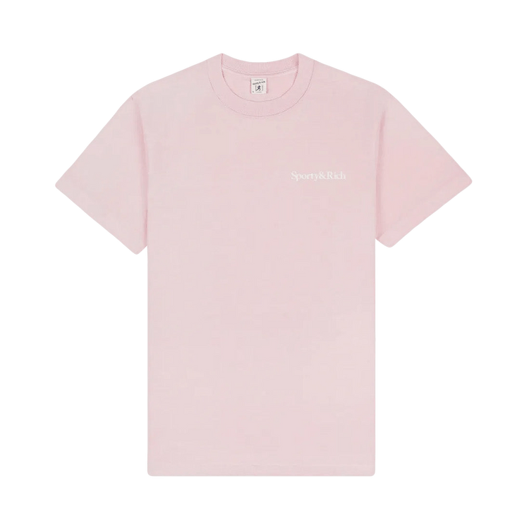 Sporty & Rich Health Is Wealth T-Shirt 'Clear Pink White'