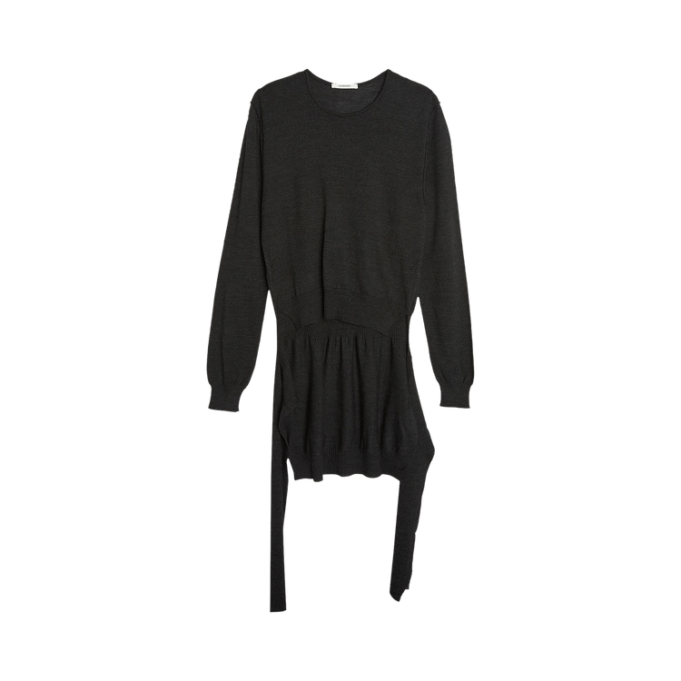 Lemaire Trompe L'Oeil Crewneck Jumper 'Anthracite'