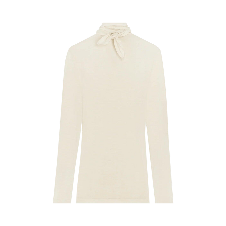 Lemaire Foulard Top With Patchs 'Pearl White'