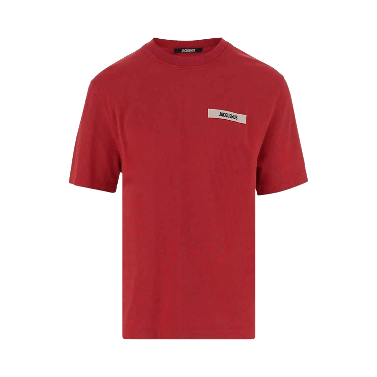Jacquemus Le T-Shirt Gros Grain 'Dark Red'