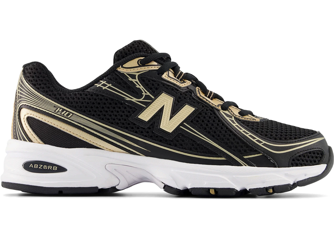 New Balance 740 Black Gold Metallic