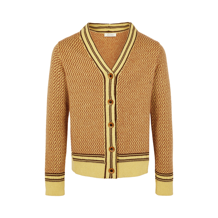 Wales Bonner Clarinet Cardigan 'Pale Yellow/Brown'