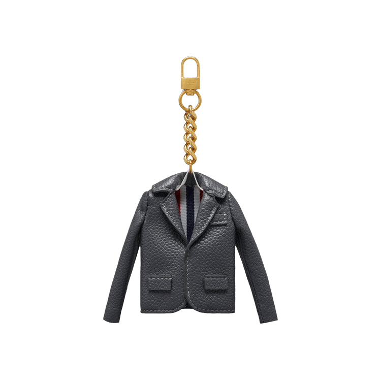 Thom Browne Soft Classic Jacket Charm In Caviar Agneau 'Dark Grey'