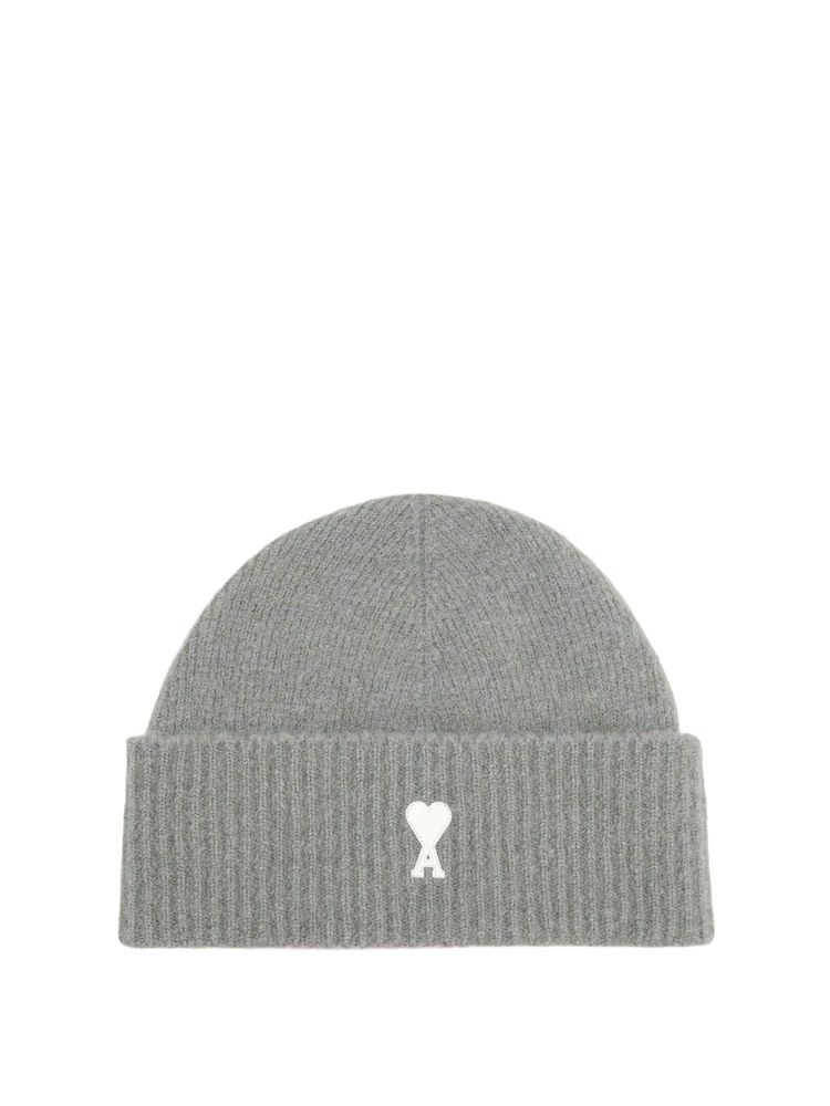 AMI Paris Logo Embroidered Knitted Beanie