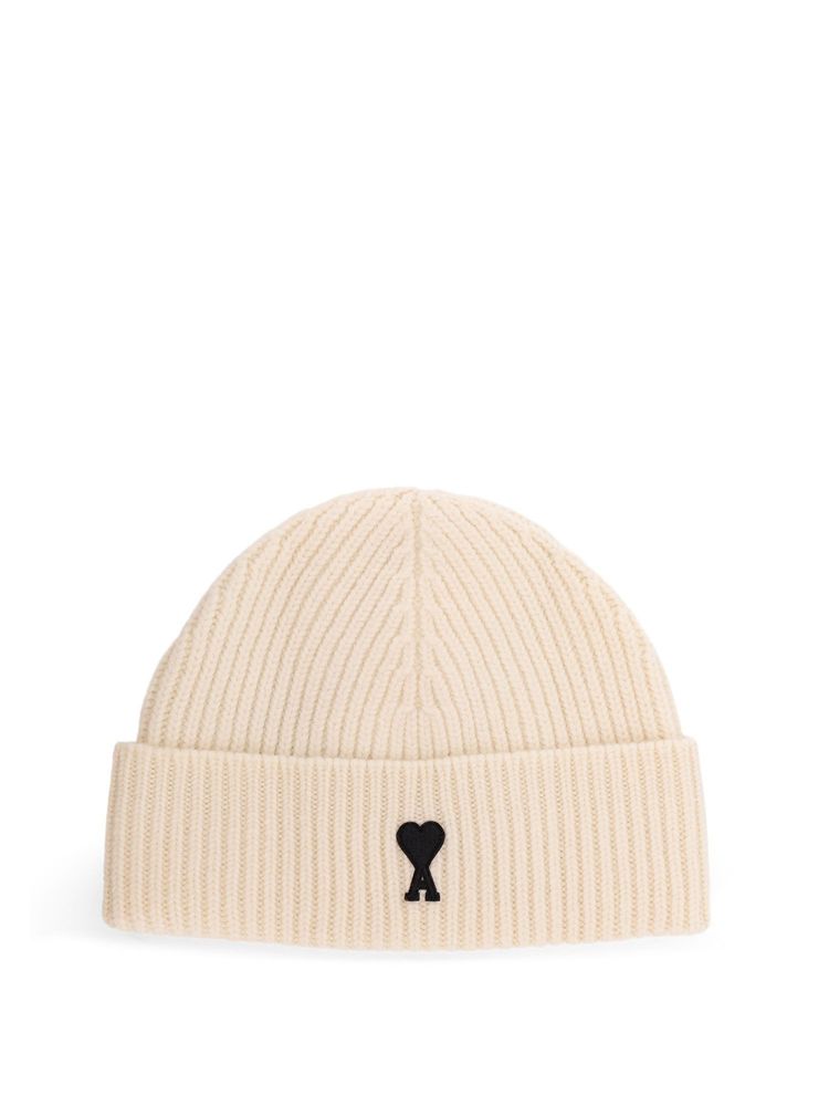 AMI Paris Ami de Coeur Logo Embroidered Beanie