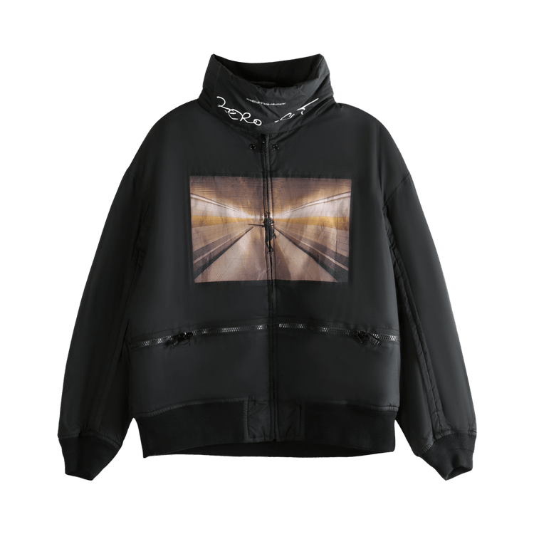 Undercover Men Elastic Hem Cotton Blouson Coat 'Black'
